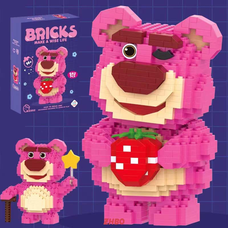 Bộ đồ chơi lắp ráp Lego Gấu dâu tây Mô hình Sáng tạo động vật trẻ em gái quà