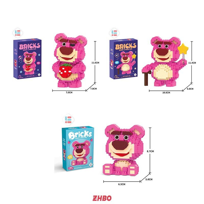 Bộ đồ chơi lắp ráp Lego Gấu dâu tây Mô hình Sáng tạo động vật trẻ em gái quà