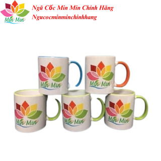 [Cao Cấp] Ly Sứ In Logo Min Min Tặng Kèm Khi Mua  3 Hộp Ngũ Cốc Bất Kỳ