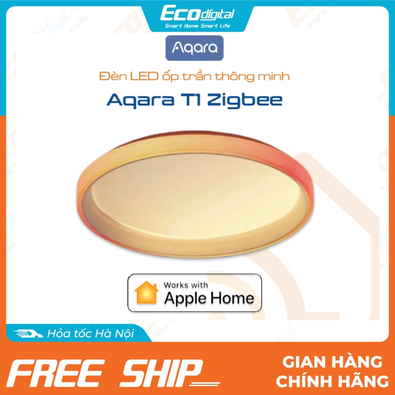 Đèn ốp trần thông minh Aqara T1 Zigbee đổi màu RGB tích hợp Homekit điều khiển qua app