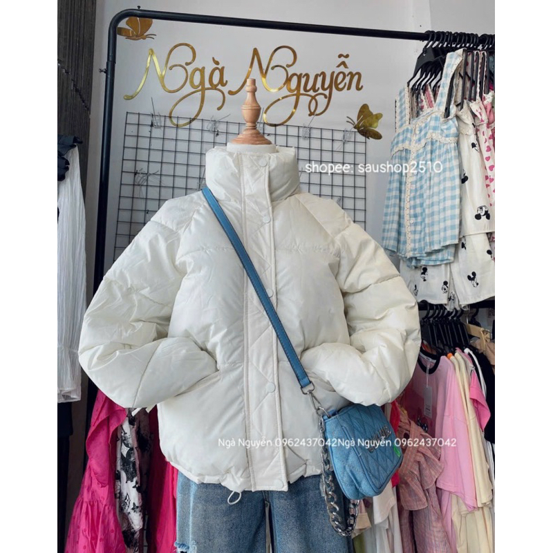 Áo phao béo dáng ngắn hàng QC