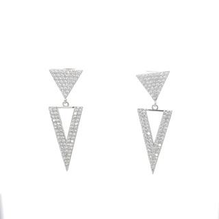 Bông tai nữ uha mạ vàng 18k , đính kim cương nhân tạo b1394-125