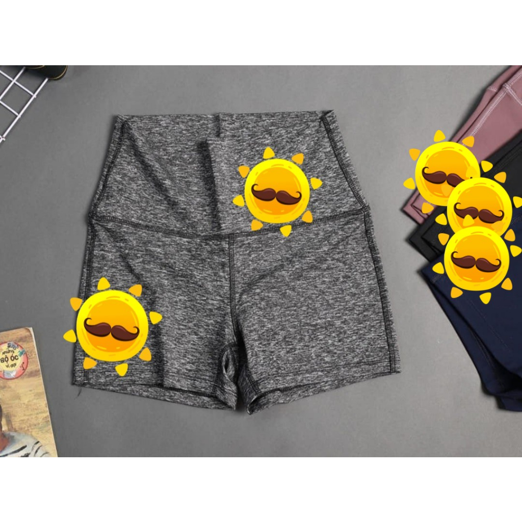 Quần short legging đùi vải thun cao cấp biker nữ đùi đồ mặc nhà dáng ôm bó lưng thun tập gym yoga