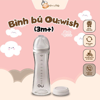 Bình sữa ou:wish chính hãng hàn quốc thiết kế mới 140ml/260ml