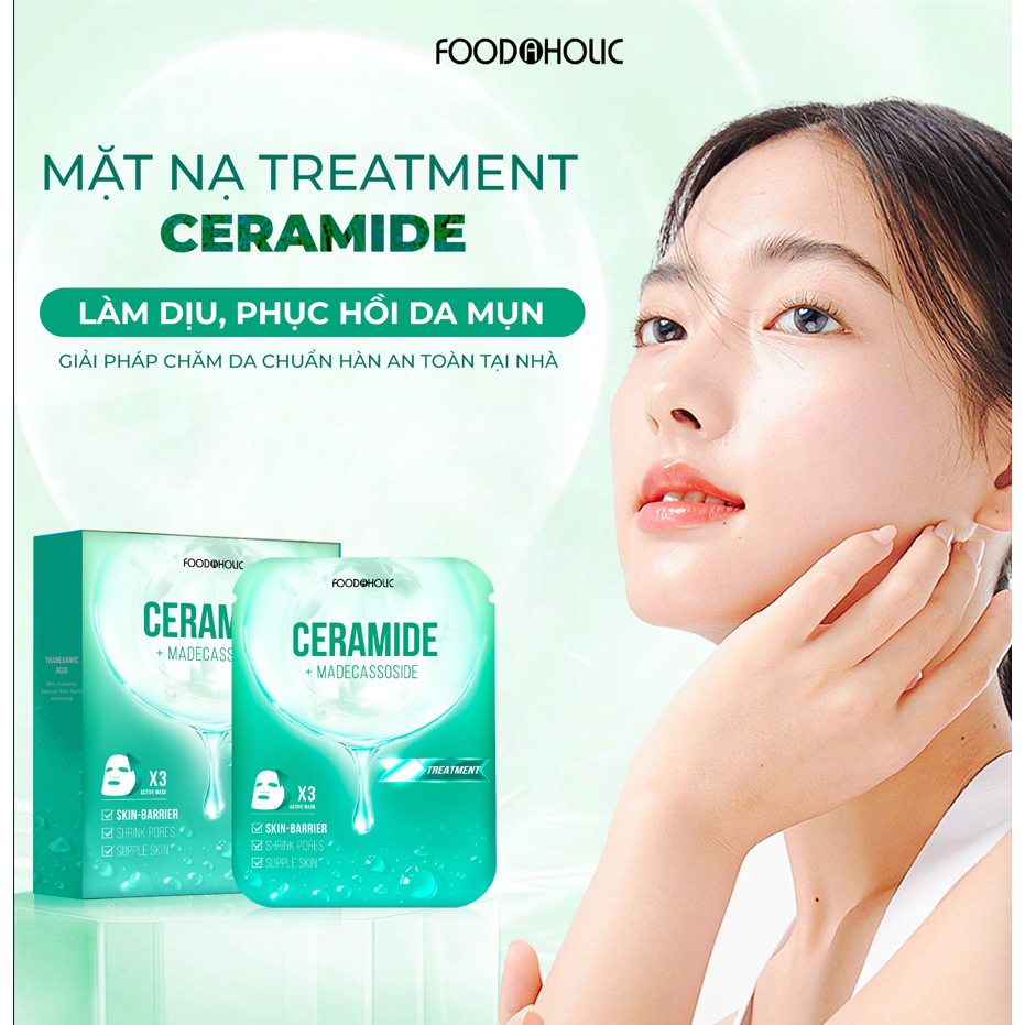 Mặt Nạ Foodaholic [Miếng Lẻ] Aha-Bha-Pha BakuChiol Ceramlde Gutathione Niacinamide ProbioTics Tranexamic Acid