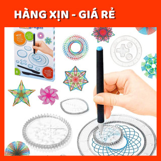[RẺ] Bộ Thước Vẽ Họa Tiết, Hoc Vẽ Sáng Tạo Spirograph No:2143