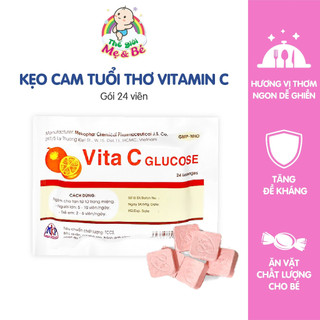 Kẹo cam tuổi thơ Vita C (Gói 24v) - bổ sung vitamin C, tăng đề kháng cho bé