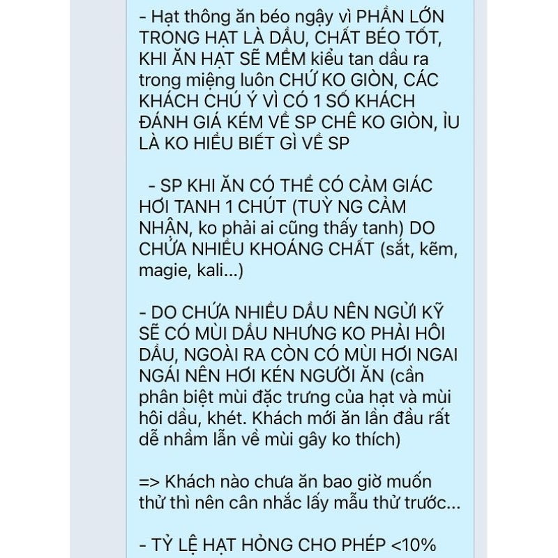 Hạt thông Mỹ sấy chín