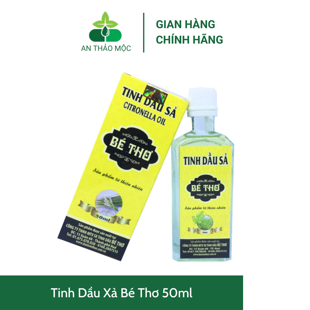 Tinh Dầu Xả Bé Thơ 50ml .Phòng Đuổi Muỗi,Xông Cảm Cúm Bôi Sát Trùng An Toàn Cho Bé