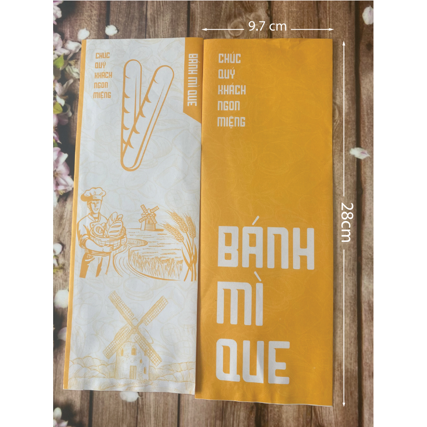 Túi đựng bánh mì que mẫu mới 2023 - 1000 túi bánh mì que 9.7x28 -  Thỏa sức thưởng thức món ngon