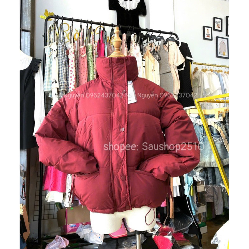 Áo phao béo dáng ngắn hàng QC