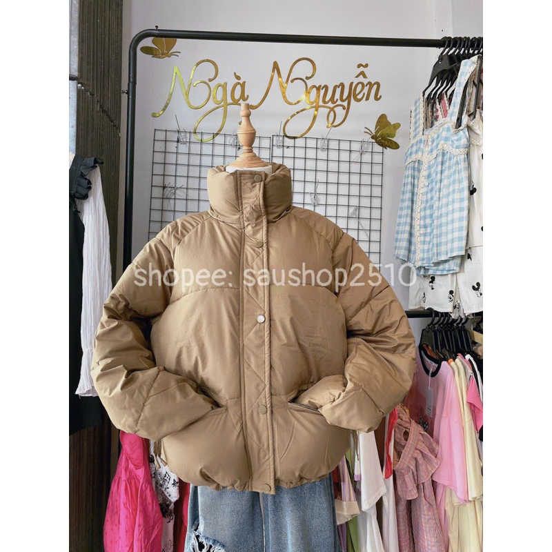 Áo phao béo dáng ngắn hàng QC