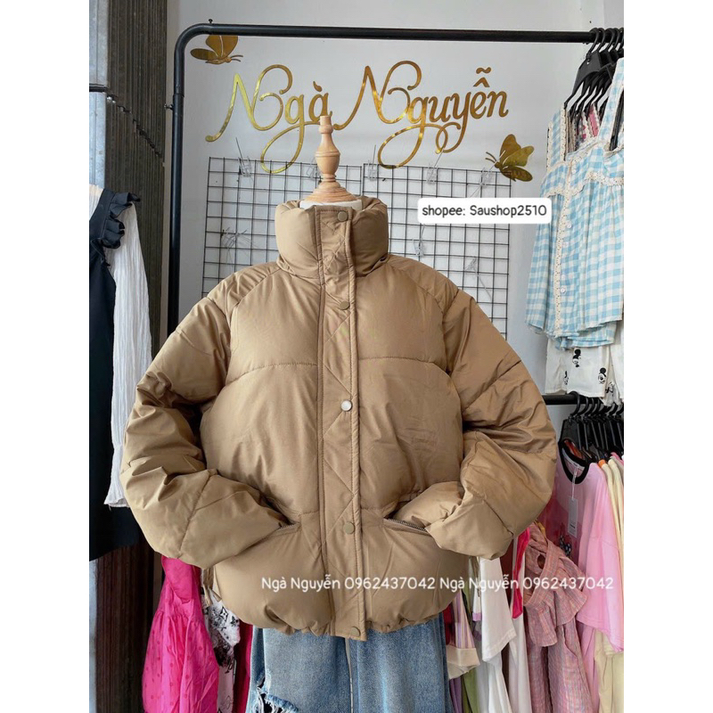 Áo phao béo dáng ngắn hàng QC