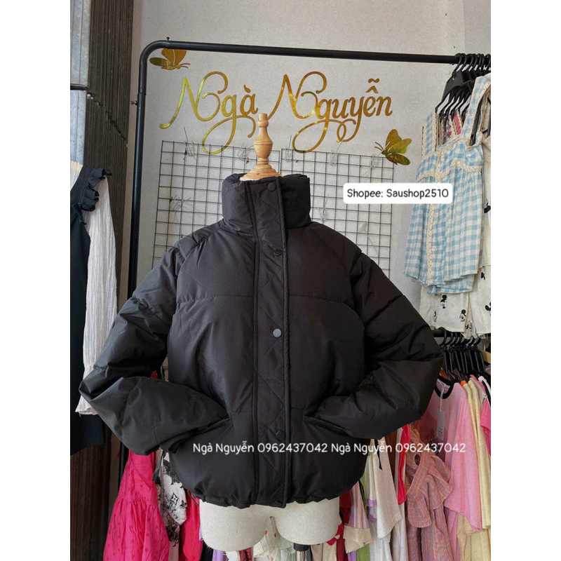 Áo phao béo dáng ngắn hàng QC