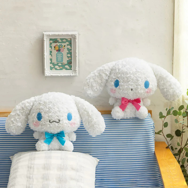 Gấu Bông Cinnamoroll Lông Xoắn Hoa Hồng Chính Hãng Nhật Bản