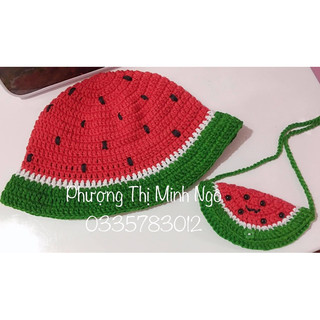 Set mũ giày túi dưa hấu cho bé