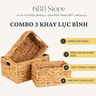 Khay lục bình decor & đựng đồ đa năng , sắp xếp nhà cửa, giỏ cói đựng đa năng, hộp đựng quần áo, đồ dơ