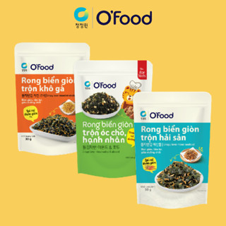 Combo 3 rong biển trộn cơm Ofood, rong biển rắc cơm thơm ngon, rong biển ăn liền 3 vị khô gà, hải sản, óc chó gói 30g
