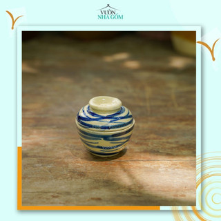 Thố đựng gia vị 7cm- 9cm, Hũ chanh ớt, gốm lái thiêu, size 7cm, 9cm- Vườn Nhà Gốm