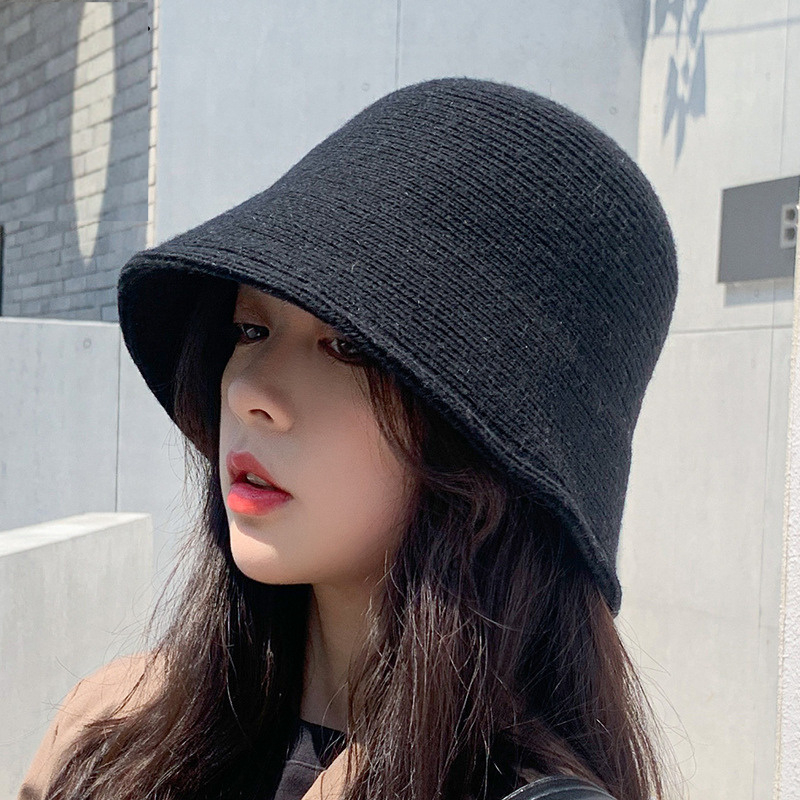 Mũ Len Bucket Hanoi Fashion Nón Len Tai Bèo Đơn Sắc Phong Cách Thời Trang Hàn Quốc