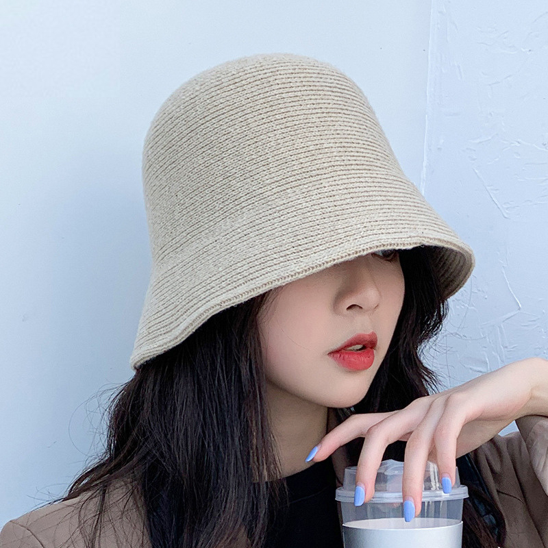 Mũ Len Bucket Hanoi Fashion Nón Len Tai Bèo Đơn Sắc Phong Cách Thời Trang Hàn Quốc
