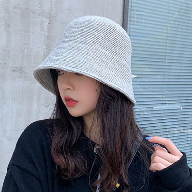 Mũ Len Bucket Hanoi Fashion Nón Len Tai Bèo Đơn Sắc Phong Cách Thời Trang Hàn Quốc