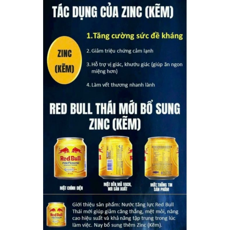 Lốc 6 lon Redbull Thái Lan  250ml