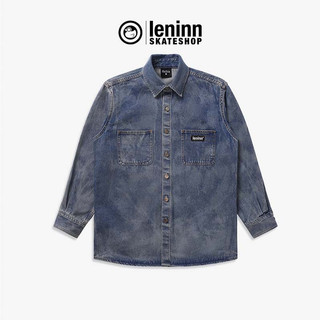 Áo sơ mi Leninn Oversized Washed Denim Shirts nam nữ Unisex