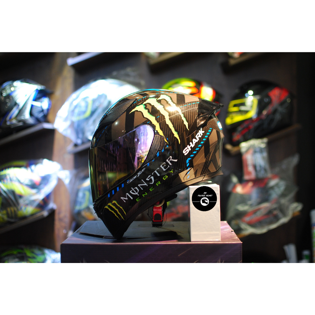 Mũ bảo hiểm Fullface Royal M138 Shark Monster xanh dương