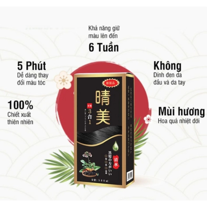 Dầu gội thảo dược nhuộm tóc phủ bạc KOMI  - Nhật Bản - Kan.japan