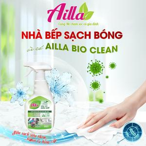 Siêu Tẩy Dầu Mỡ Ailla Bio Clean, Giúp Đánh Bay Dầu Mỡ Hiệu Quả Trên Máy Hút Mùi/Bếp Ăn/Nồi Chiên, Không Ăn Mòn Thiết Bị