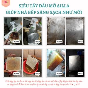 Siêu Tẩy Dầu Mỡ Ailla Bio Clean, Giúp Đánh Bay Dầu Mỡ Hiệu Quả Trên Máy Hút Mùi/Bếp Ăn/Nồi Chiên, Không Ăn Mòn Thiết Bị