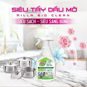 Siêu Tẩy Dầu Mỡ Ailla Bio Clean, Giúp Đánh Bay Dầu Mỡ Hiệu Quả Trên Máy Hút Mùi/Bếp Ăn/Nồi Chiên, Không Ăn Mòn Thiết Bị
