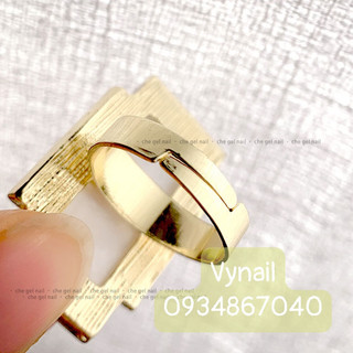Nhẫn đá thạch  , pha màu vẽ nail (vynail)