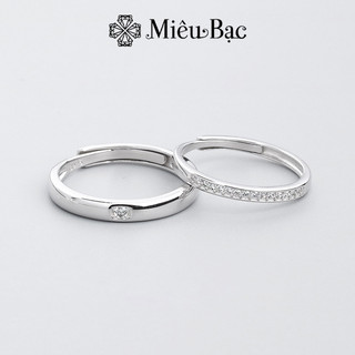 Nhẫn đôi couple Miêu Bạc nhẫn cặp bạc ý đinh đá sang chảnh chất liệu bạc ý cao cấp S925 phụ kiện đôi MM07