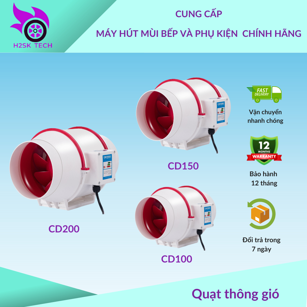 Quạt hút mùi bếp chuyên dụng mạnh mẽ ,Quạt thông gió mạnh mẽ cho gia đình, toà nhà ống 20cm