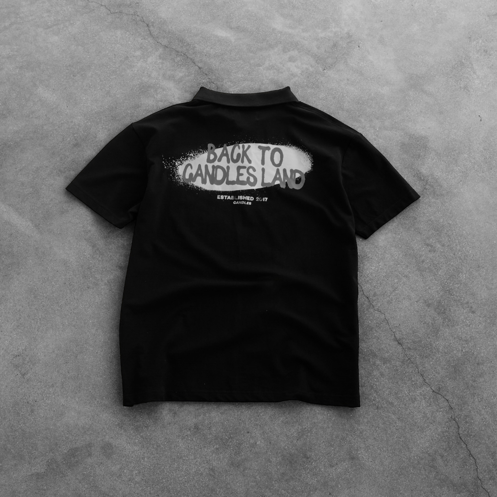 Áo polo nam nữ oversize CANDLES SPRAY chất liệu pique 230gsm chính hãng