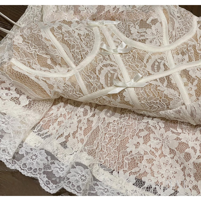 Váy 2 ren Dây Cúp Ngực Pha Ren Mềm Hàng Min