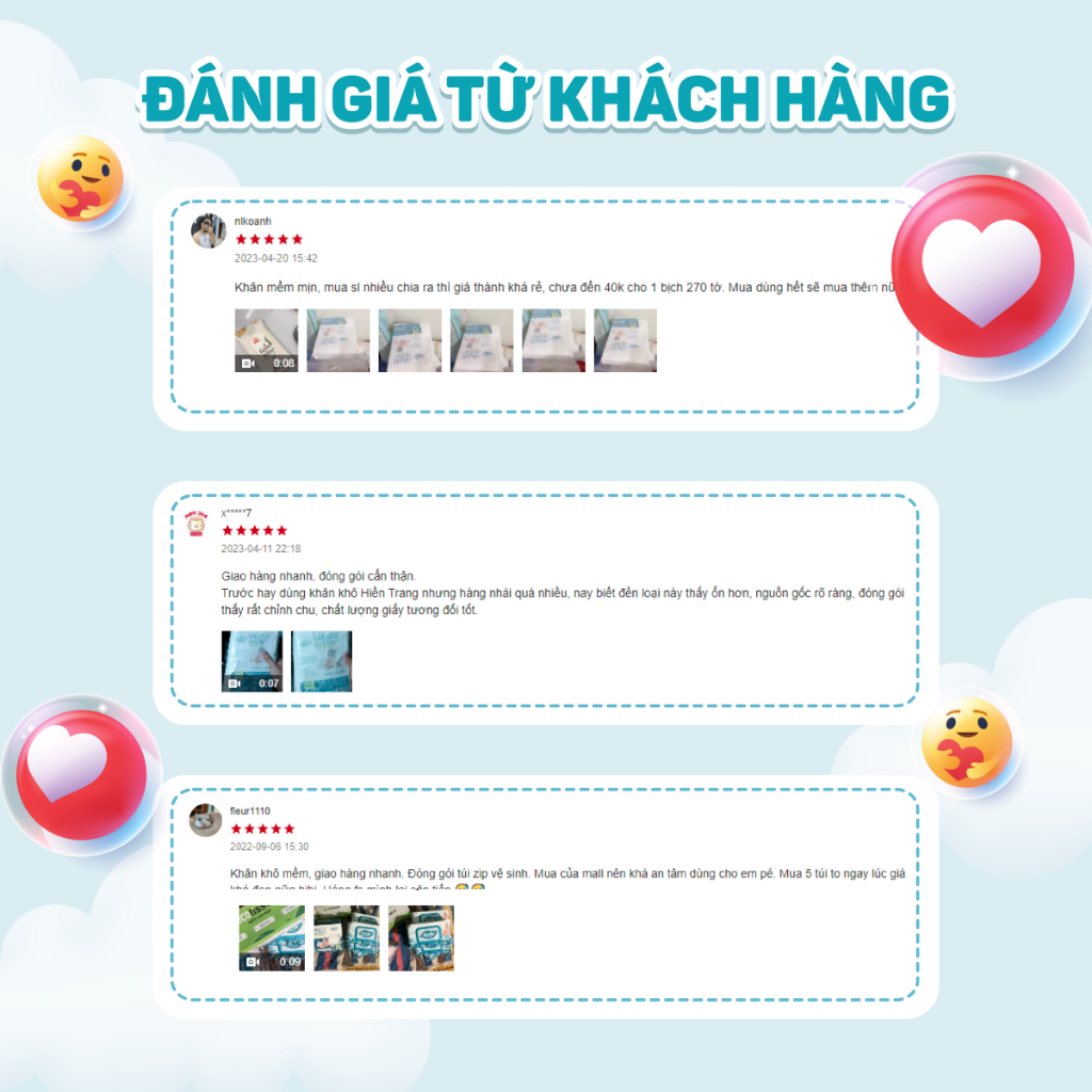 Combo 05 túi khăn khô đa năng cao cấp cho bé Ecobi túi 270 tờ 345g siêu tiết kiệm