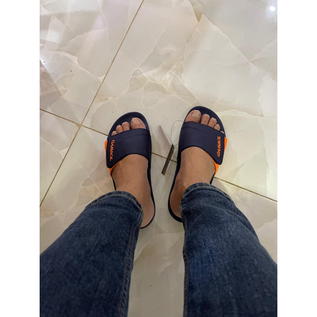 Dép GAMBOL Thái Lan 43106 Quai Ngang Nam Nữ - Xanh cam