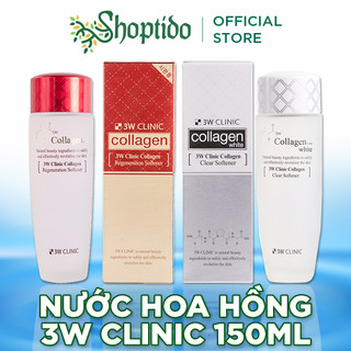 Nước hoa hồng 3w Clinic colagen sạch da, dưỡng trắng, tái tạo da 150 ml NPP Shoptido