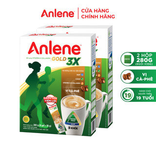 Combo 2 Sữa bột Anlene cà phê hộp 8x35g/hộp