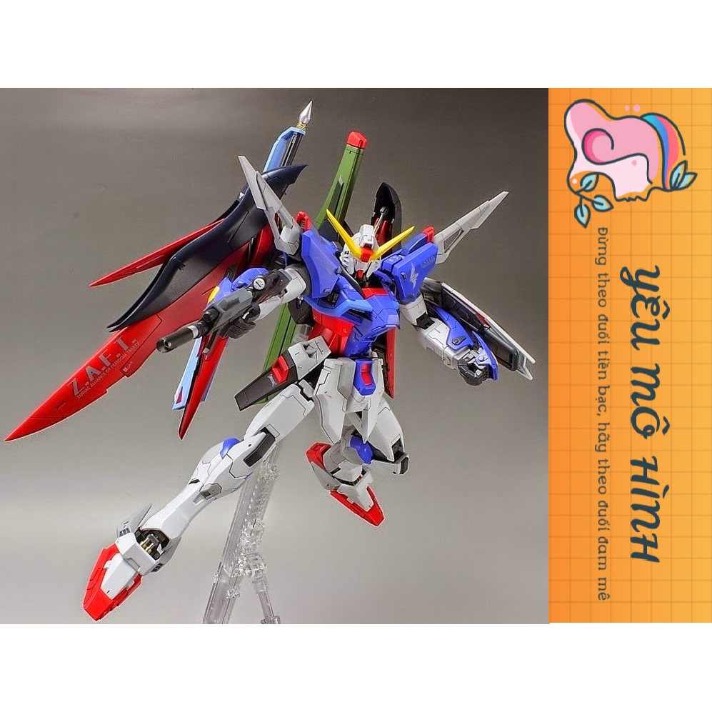 Gundam MG Destiny Extreme Blast Mode Tặng kèm Base trưng bày, Decal cà và Mô hình Pilot