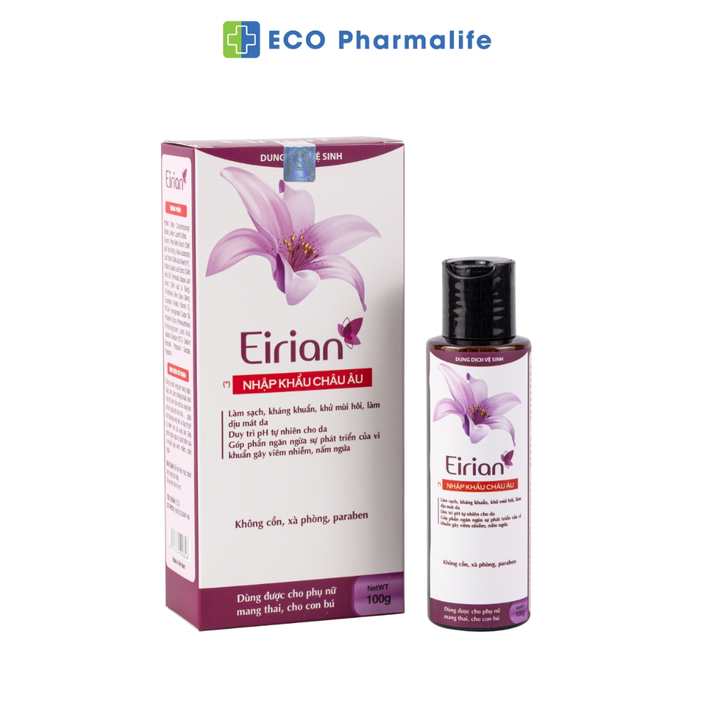 [Hb Gift] Gel Dung Dịch Vệ Sinh Phụ Nữ Eirian 100G Nhập Khẩu Châu Âu Giúp Làm Sạch Kháng Khuẩn, Ngăn Mùi Hôi Khó Chịu