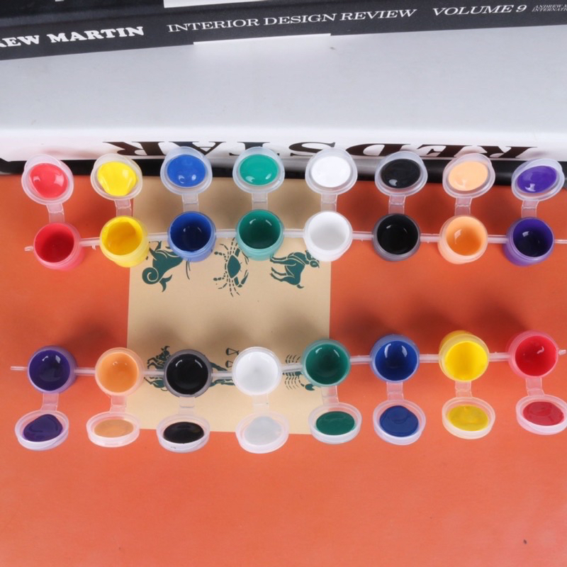 Vỉ màu nước 8 ô màu arylic TÔ MÀU GIẤY . Tô tượng