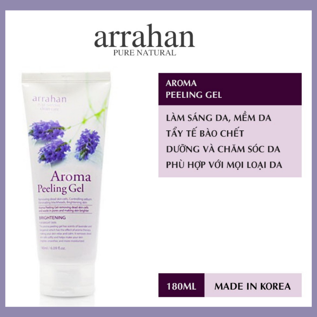 Combo 2 Tẩy Da Chết Arrahan Aroma Peeling Gel Hàn Quốc 180ml (Arrahan lavender)