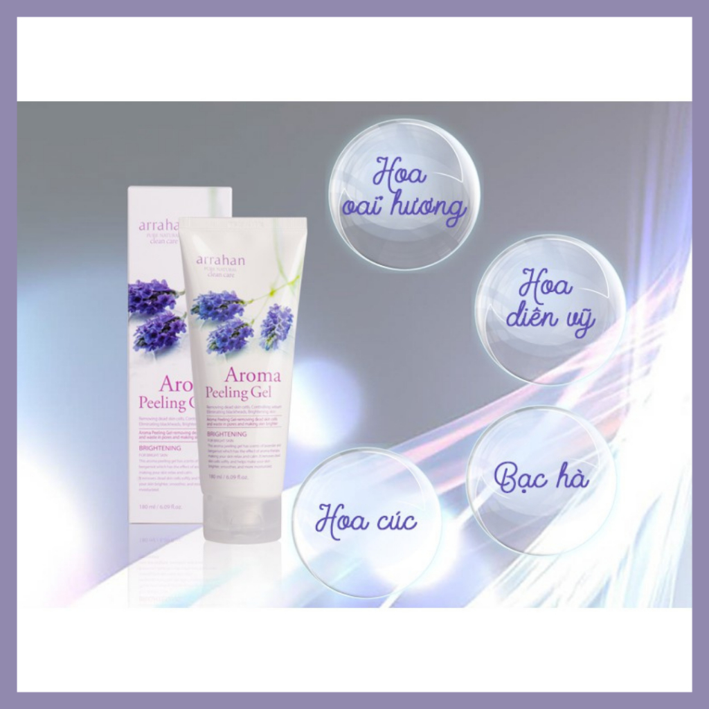 Combo 2 Tẩy Da Chết Arrahan Aroma Peeling Gel Hàn Quốc 180ml (Arrahan lavender)