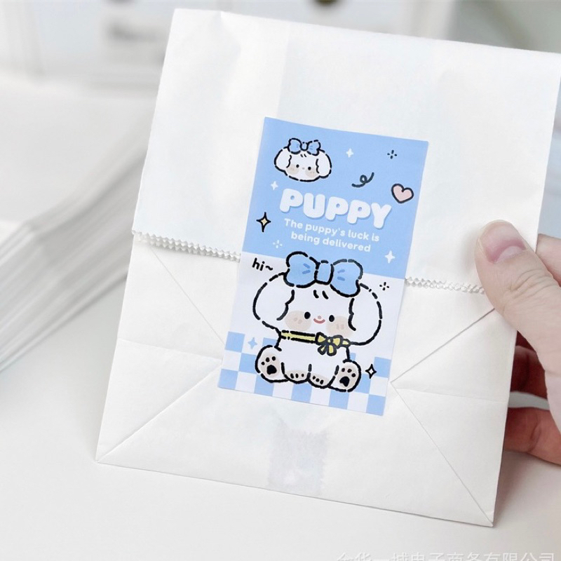 Set 5 túi giấy trắng gói hàng/quà tặng