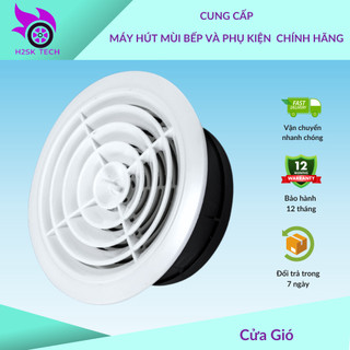 Cửa thoát , hút gió tròn thẩm mỹ cao đường kính cổ ống 100, 150, 200 mm, Cửa gió âm trần h2sk