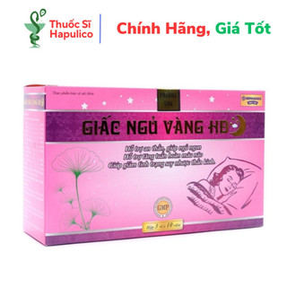  Viên uống ngủ ngon thảo dược Giấc Ngủ Vàng HD Hồng giảm stress mất ngủ dưỡng tâm an thần - Hộp 30 viên 
